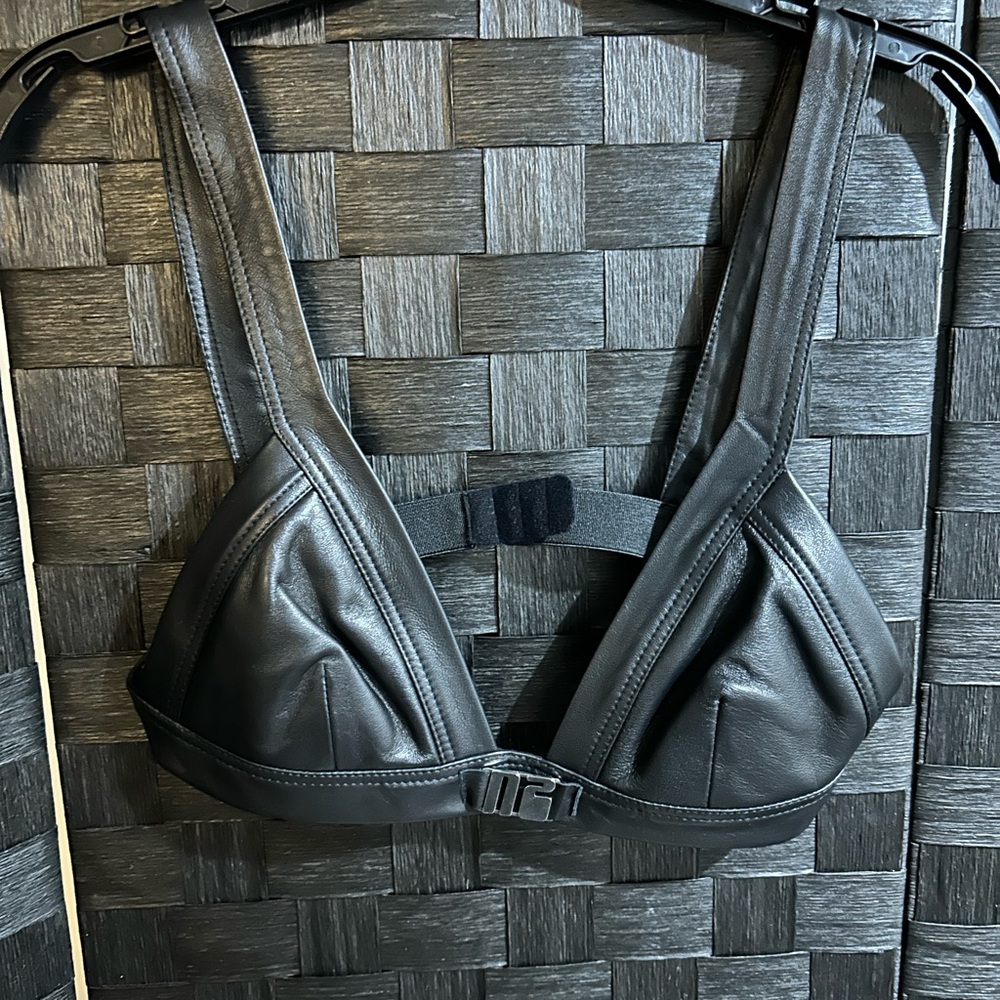 Natasha Zinko Black Leather Bra